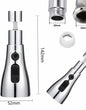 3 Modes Kitchen Faucet Spray Head Water Saving 360 Swivel Ball Nozzle Tap