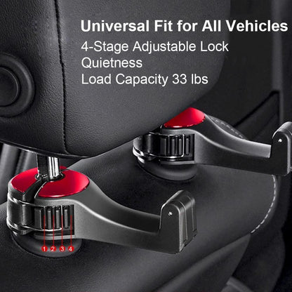 Car Seat Back Hooks with Phone Holder