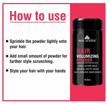 Bon Austin Hair Volumizing Powder strong hold 15Gms (pack Of 1)