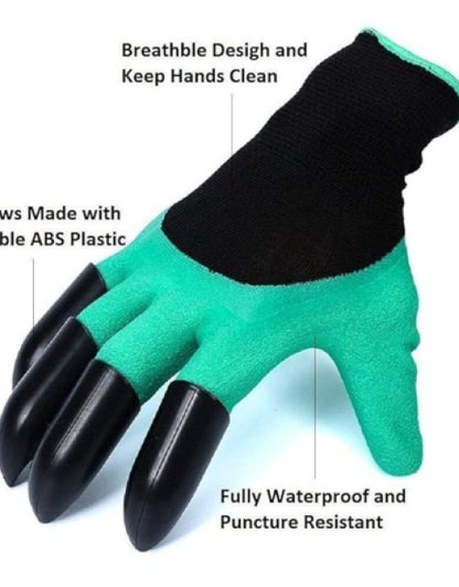 Green Garden Hand Gloves, Size: Medium