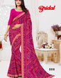 Printed Bollywood Georgette Saree (Pink)