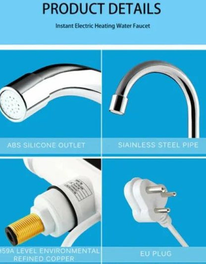 Stainless Steel LED Digital Display Instant Heating Electric Water Heater Faucet Tap, Geyser