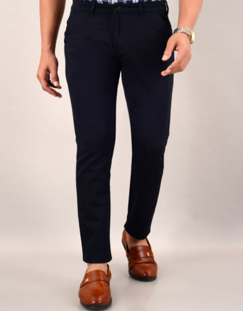 Men's Slim Fit Casual Trouser- Navy Blue (SIZE-30,32,34,36)