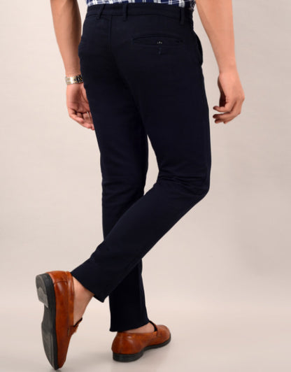 Men's Slim Fit Casual Trouser- Navy Blue (SIZE-30,32,34,36)